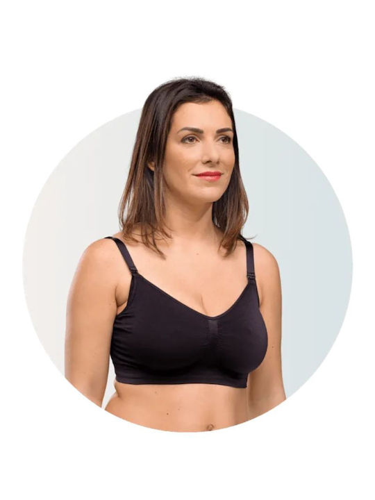 Carriwell Maternity & Nursing Bra with Clips Black