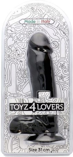 Toyz4lovers Реалистично дилдо с Топки и Вендуза Черен 31см