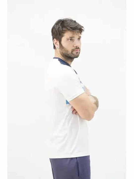 Αθλητικό T-shirt Άσπρη/μπλε