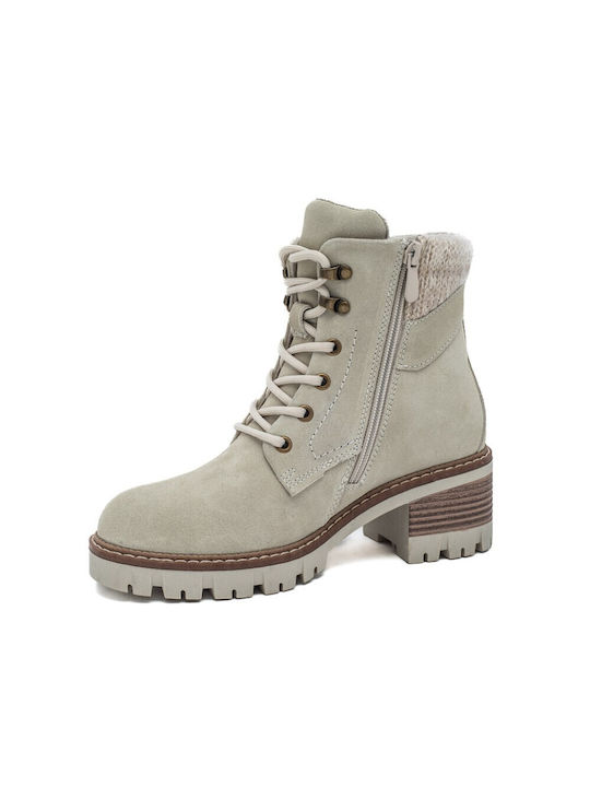 Leder Stiefeletten Damen Schwarz