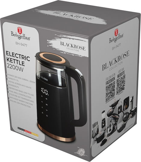 Berlinger Haus Βραστήρας 1.7lt 2200W Μαύρος