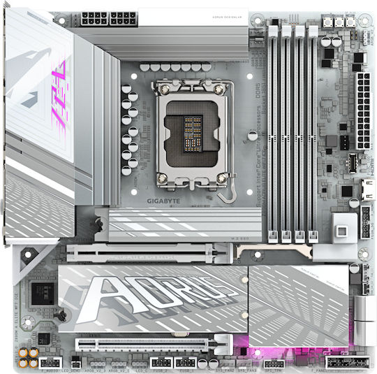 Gigabyte Z890M Aorus Elite Wifi 7 Ice Motherboard Micro ATX with Intel 1851 Socket