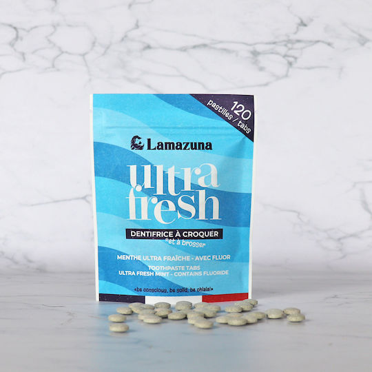 Lamazuna Zahnpasta Brennnessel-Minze Tabletten 100% natürlich zertifiziert Cosmos Organic 120 Stück