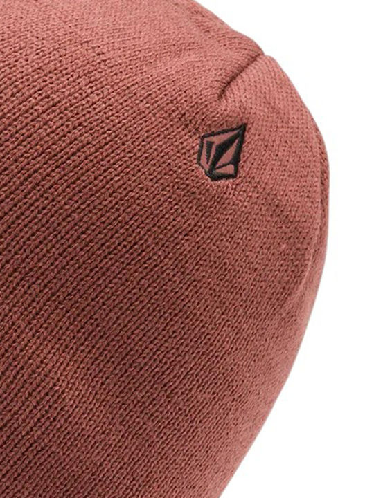 Skull Beanie Beanie Ανδρικός Σκούφος Πλεκτός σε Καφέ χρώμα
