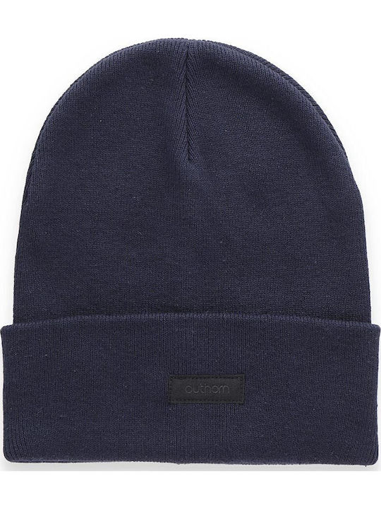 Beanie Ανδρικός Σκούφος με Rib Πλέξη σε Μπλε χρώμα