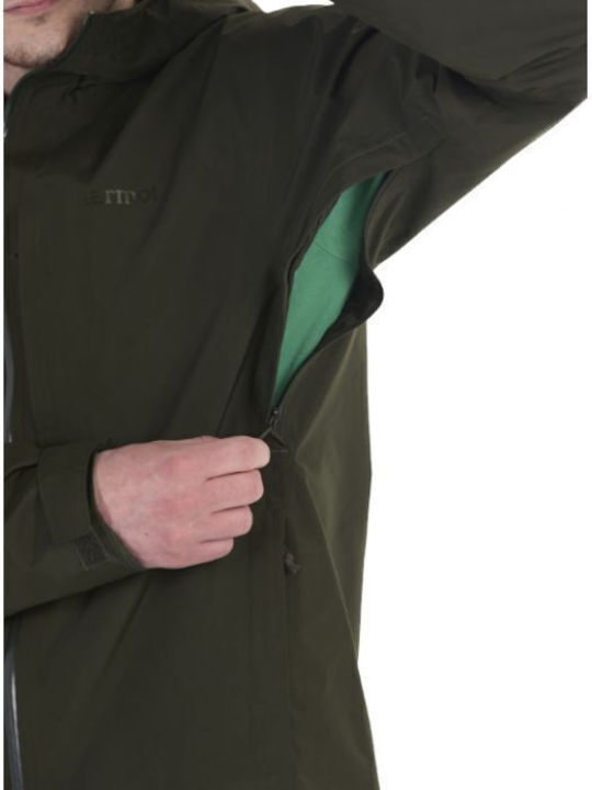 Winter Jacket Hardshell Waterproof and Windproof Rosin Green