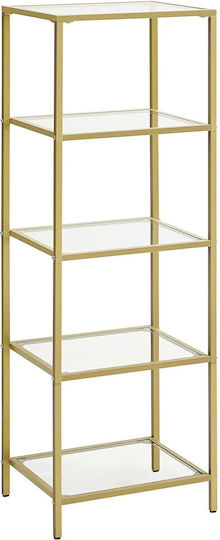 Bibliotecă Aur 40x30x124cm