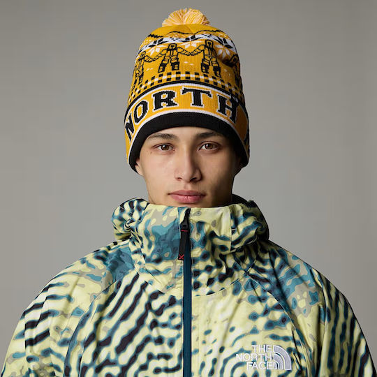 Pom Pom Beanie Unisex Căciulă Tricotat în culoarea Galben
