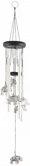 Wind Chime 5 Metal Sound Tubes for Home and Garden Feng Shui Model with 6 Elephants