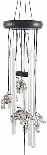 Wind Chime 5 Metal Sound Tubes for Home and Garden Feng Shui Model with 6 Elephants