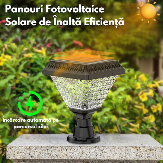 Stâlpi de Lumină Solară pentru Grădină Garduri Led 6 Culori Rgb 3 Moduri de Iluminare Neutru Cald Rece Rezistent la Apă Rezistent la Intemperii Ip65 Panou Fotovoltaic de Înaltă Eficiență Iluminare