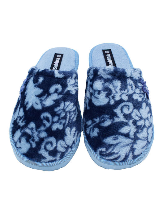 Sabina Winter Women's Slippers in Light Blue color