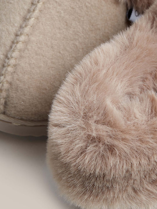 Henderson Slippers with Fur Beige