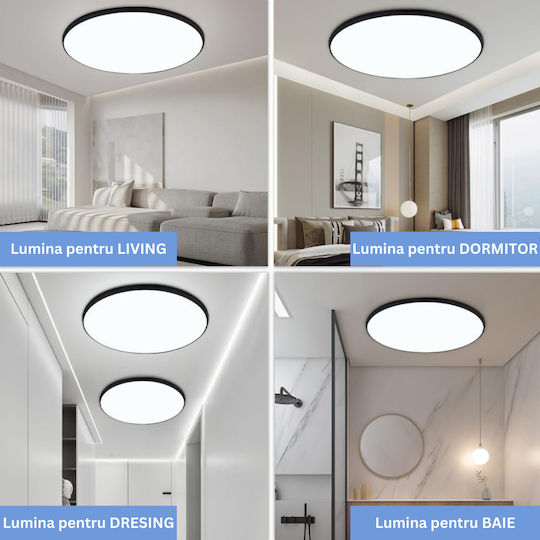 Στρογγυλό LED Panel 38W με Θερμό Λευκό Φως 3000K