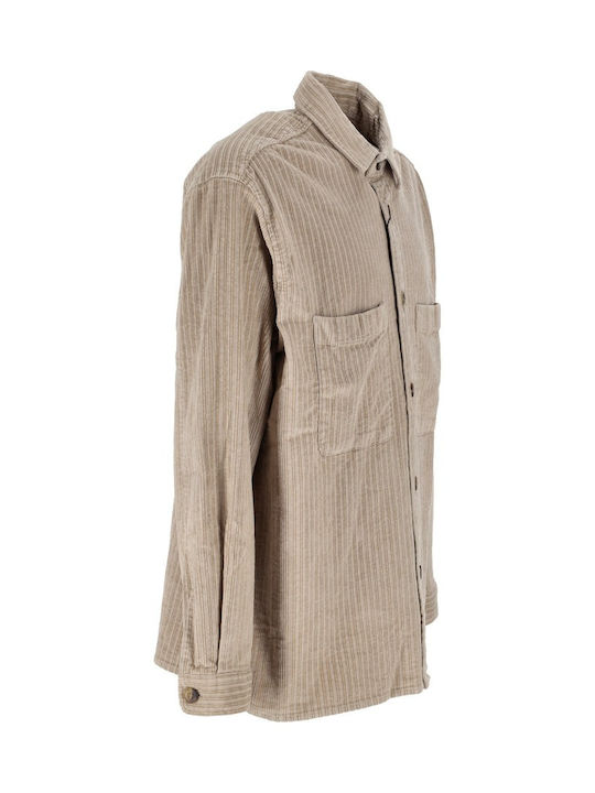 Selected Overshirt Long-sleeved Corduroy Shirt Beige