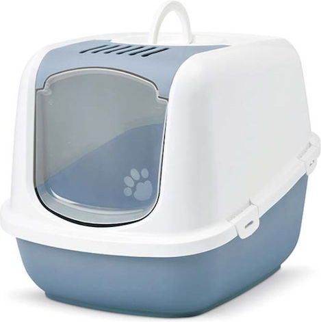 Savic Sa Nestor Jumbo Cat Toilet Closed Light Blue L66.5 x W48.5 x H46.5cm