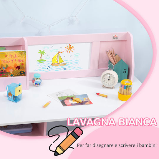 Kids Desk made of Melamine Pink 90x45x85cm
