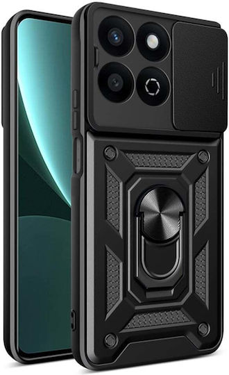 Techsuit Camshield Umschlag Rückseite Silikon / Kunststoff Schwarz (Honor 200 Smart)