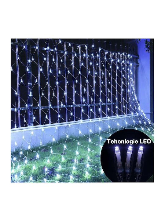 120 Λαμπάκια LED 1.5μ. x 150εκ. Λευκά τύπου Δίχτυ