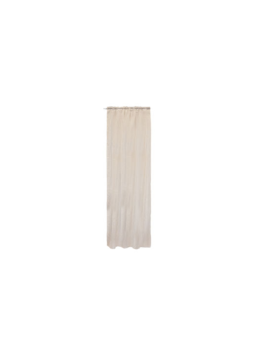 Easy Home Curtain with Pencil Pleat Flute Beige 140x270cm