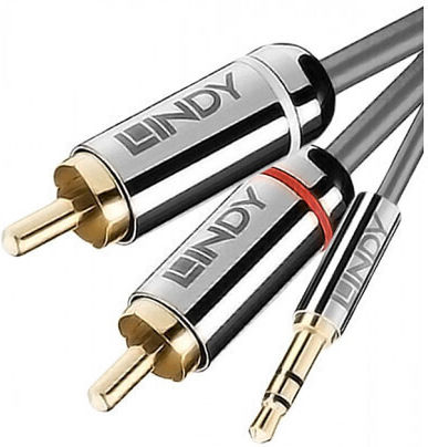 Lindy Μετατροπέας RCA male σε RCA female Ασημί 1τμχ 35335