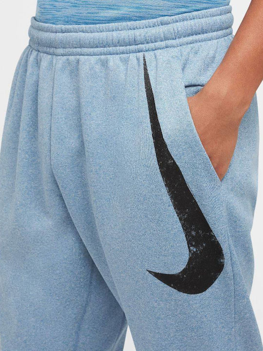 Swoosh Therma-fit Sweatpants Glossy with Elastic Storm Blue