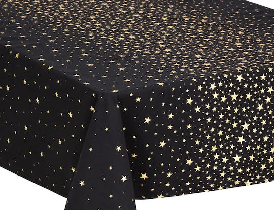 Atmosphera Stars Gold Tablecloth With Stars