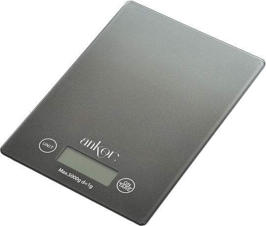 Ankor Ψηφιακή Ζυγαριά Κουζίνας έως 5kg Γκρι