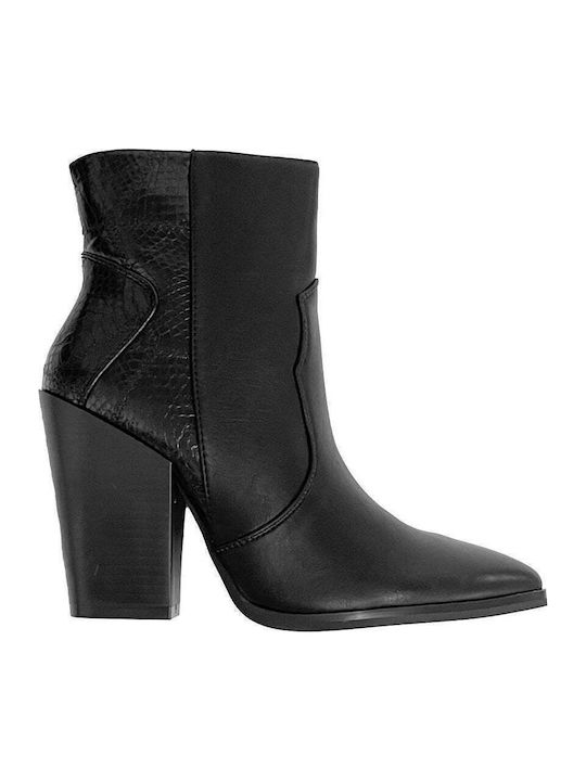 Women's Ankle Boots with High Heel Black