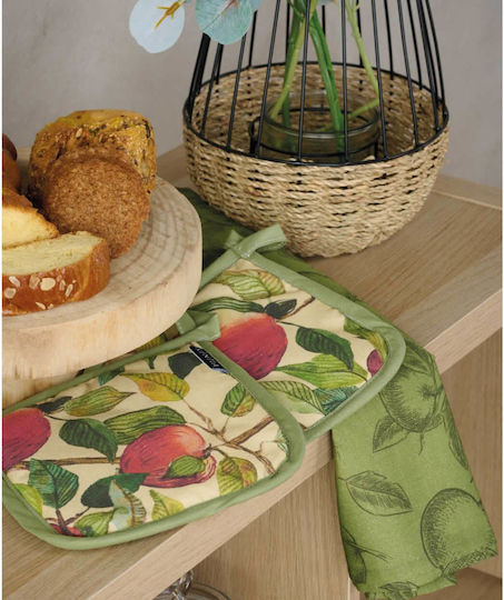 Kentia Cameo Set 2 Pieces Pot Holder Fabric Green 2pcs