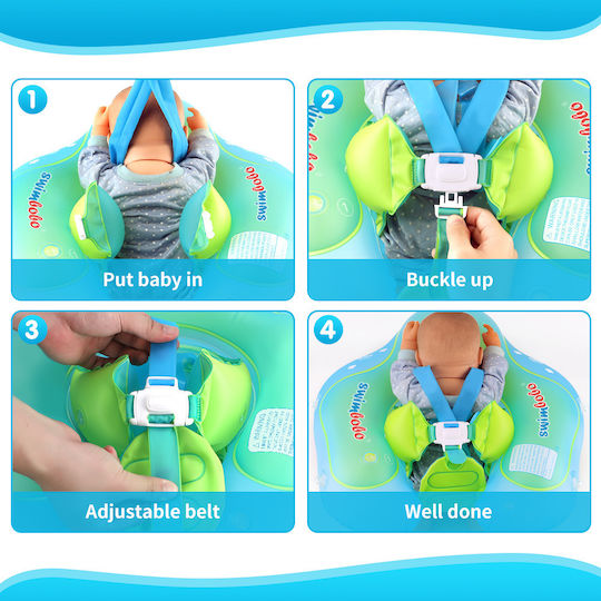 Swimbobo Swimming Aid Swimtrainer with Sunshade Green