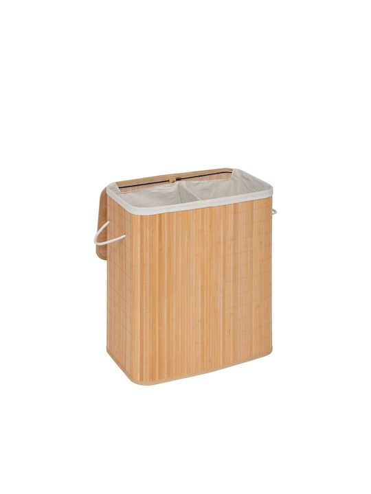 5Five Laundry Basket Bamboo with Cap 52x32x63cm Brown