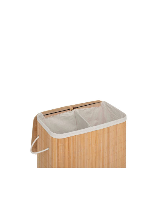 5Five Laundry Basket Bamboo 100L with Cap 52x32x63cm Brown