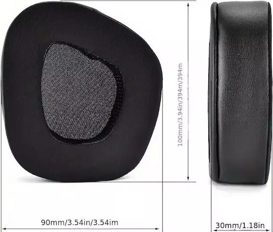Replacement Ear Pads for Gaming Headset Corsair Void Series Void Pro RGB SE Elite Fabric Black Pair