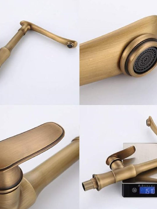 Brass Kitchen Faucet Counter Bronze