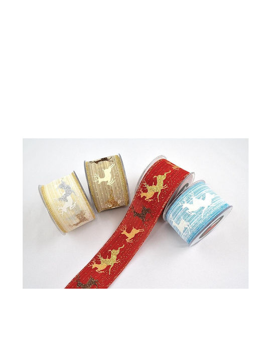 LiebeQueen Christmas Ribbon Beige 900x6.7cm 1pc