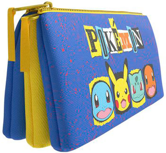 CyP Brands Pencil Case 6pcs with 3 Compartments Blue