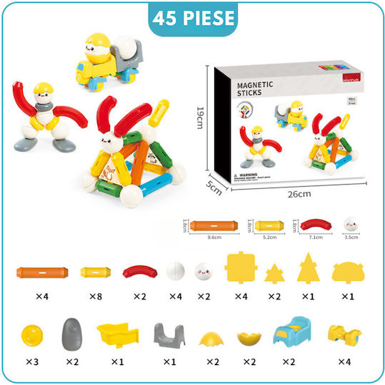 Jucărie de Construcție Magnetică pentru Copii 3+ ani+ Ani
