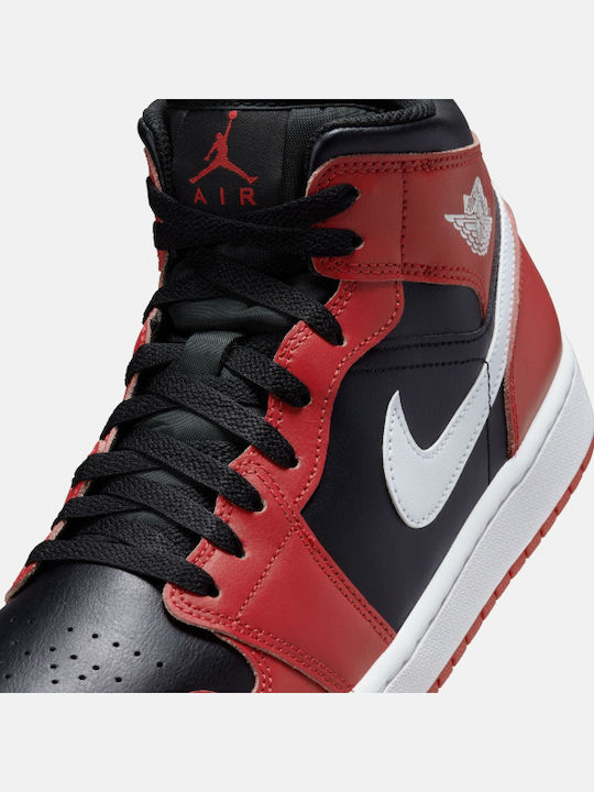 Air  1 Mid Herren Stiefel Rot