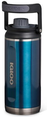 Igloo Tumbler Handled Tumbler Θερμός Ανοξείδωτο / Πλαστικό 1.064lt Modern Blue Modern Blue με Καλαμάκι και Λαβή