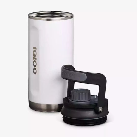 Igloo Igloo Stainless Steel / Plastic Tumbler with Handle and Straw 1.064L White