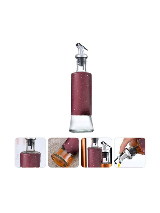 Pufo Glass Oil Vinegar Dispenser 300 Ml Cherry Red