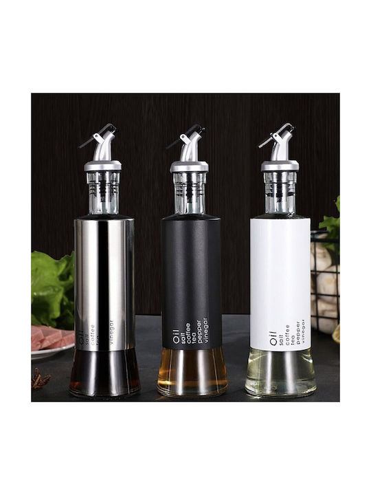 Glass Oil Vinegar Dispenser 300 Ml Silver