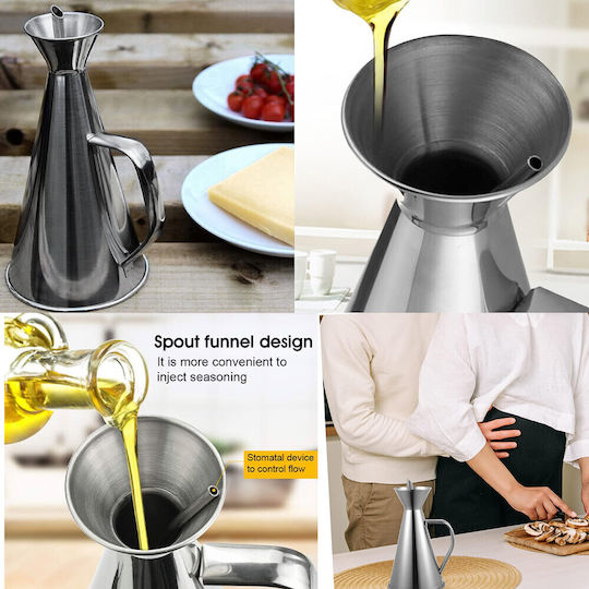 Elegant Inox Dozator Ulei Oțet Mână 500 Ml