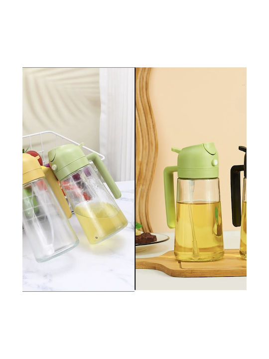 Glass Spray Bottle Oil Vinegar 420 Ml Green