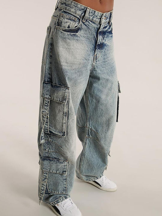 Γυναικείο Jean Παντελόνι σε Baggy Γραμμή Light Blue