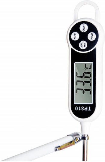 Digital Food Thermometer Probe Lcd Display 4 Buttons Automatic Shut-off Measurement Range 50° C To +300° C