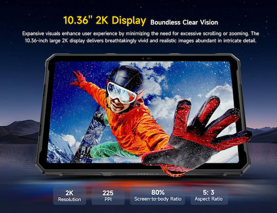Ulefone Armor Pad 4 Ultra Thermal 5G 10.36" Tablet (8GB/256GB) Μαύρο