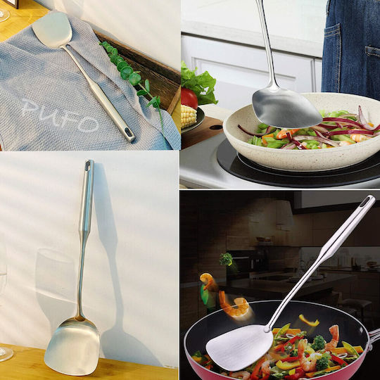 Premium Stainless Steel Spatula Cooking Serving 38 Cm