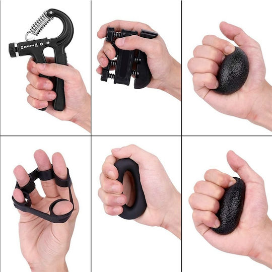 Flexor Set 4 Accessories Forearm Stress Relief Black